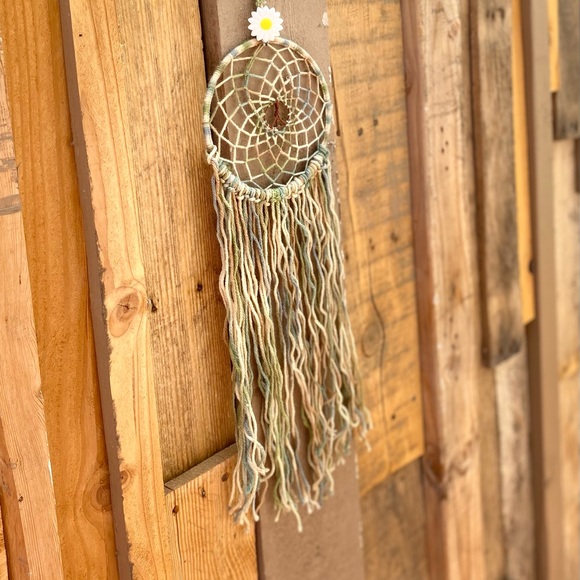 Blue and beige Dreamer Catcher 6” - Picture 2 of 6